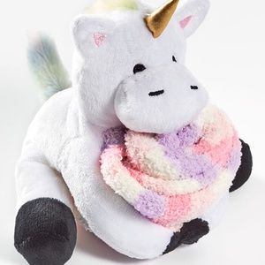 Aromasoles Plush Unicorn with Pastel Rainbow Lavender Scented Socks New